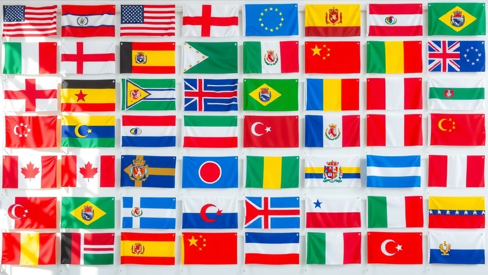 Världens flaggor i bokstavsordning